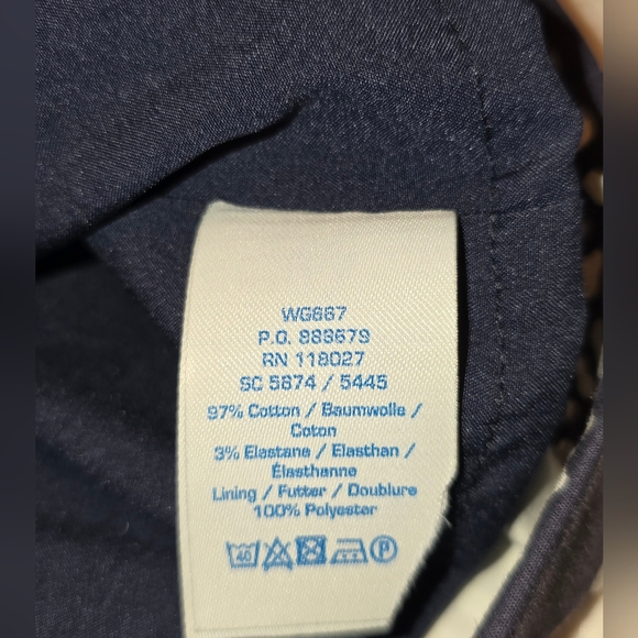 Boden A-Line Navy and White Skirt Women's Size 2R - Picture 7 of 7